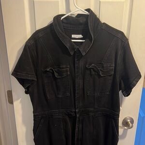 Good American black jumpsuit denim